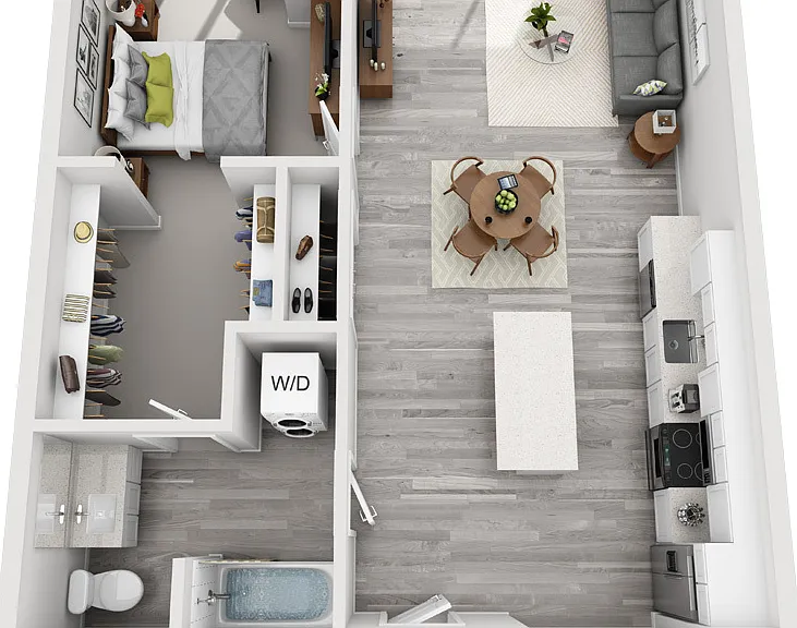 The Glenn - B15 - 1x1 - 1 Beds - 1 Baths - 821 Sq. ft.