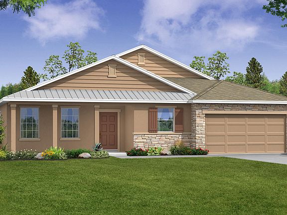 Elevation A Opt Metal Roof Stone Accent