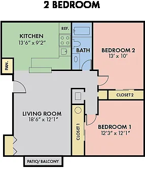 Floor plan 2 Bedroom