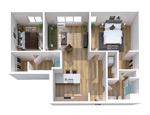 Floor plan Two Bedroom C10