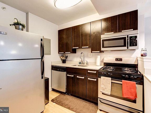 Updated kitchen cabinets and counters