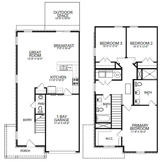 Floor plan Three Bedroom