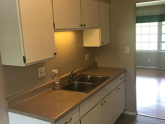 Left side of galley kitchen, refreshed cabinets