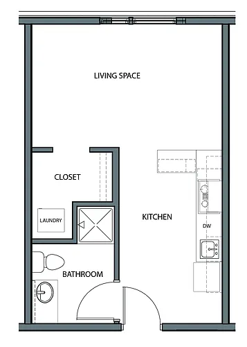 Floor plan Studio A