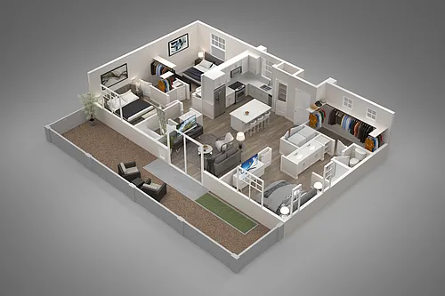 Floor plan 3 Bed/2 Bath