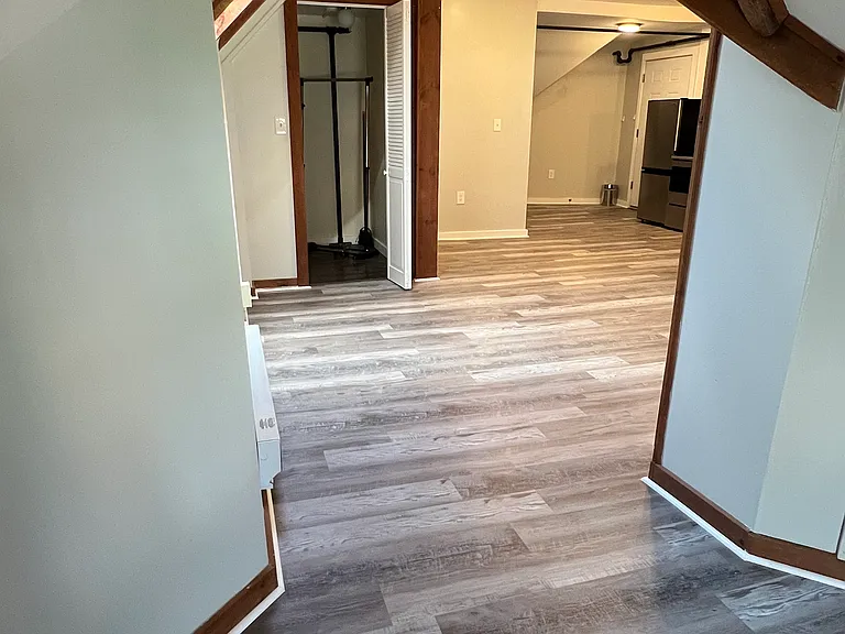 View of the living room from the office nook