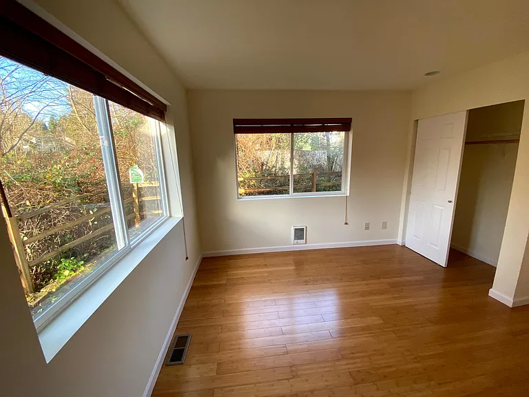 Another view of the bedroom facing the side yard