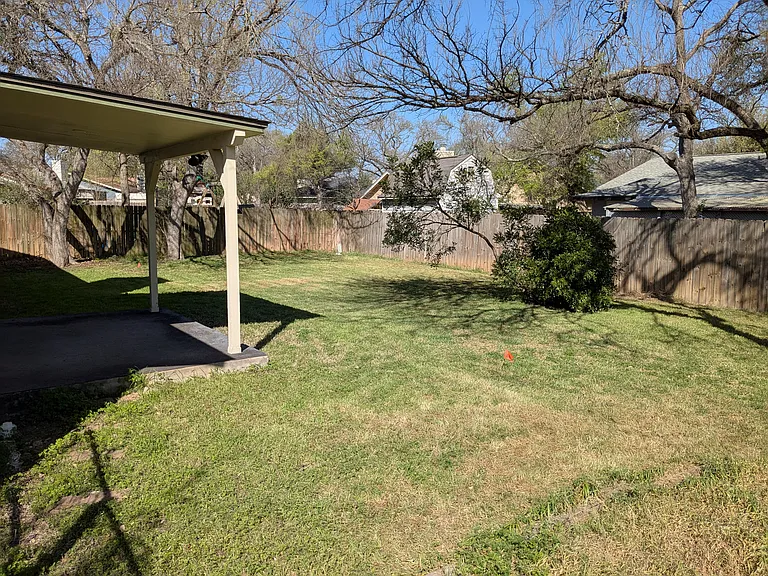 Backyard and porch