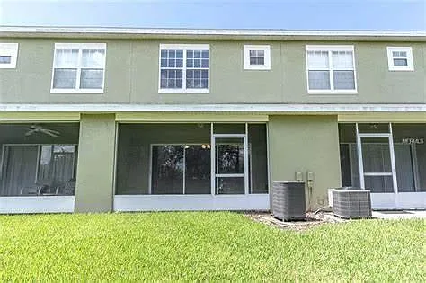 Rear, screened porch