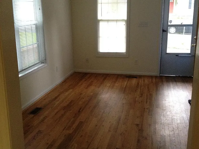 Hardwood floor and lots of natural light.