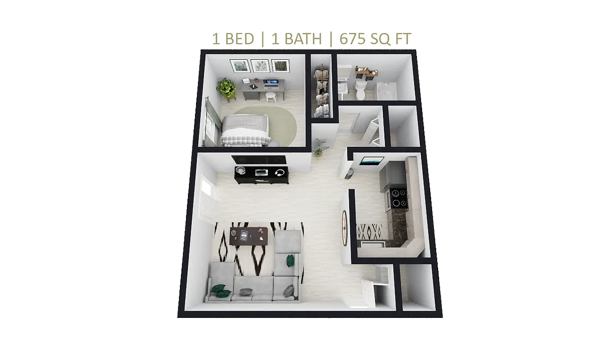 Floor plan 1 Bedroom