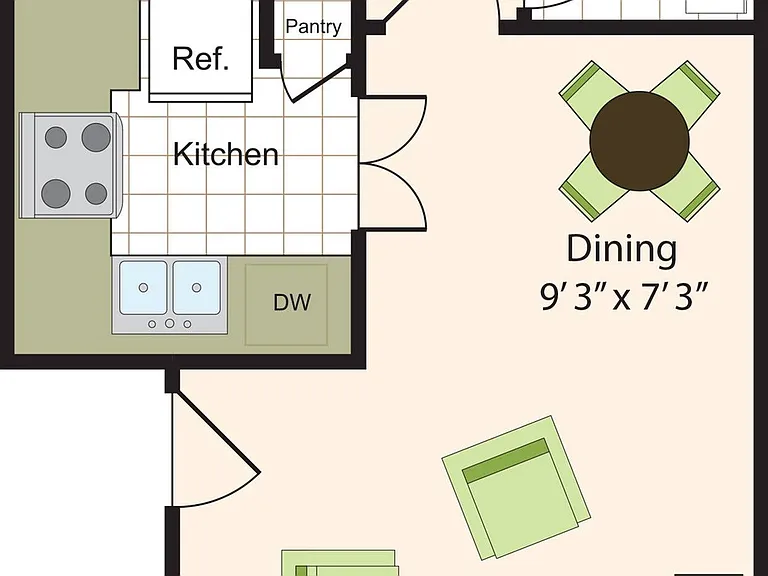 A2 | 1x1 | 715 sq ft A2 | 1x1 | 715 sq ft