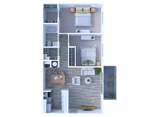 Floor plan 2BR - 1BTH