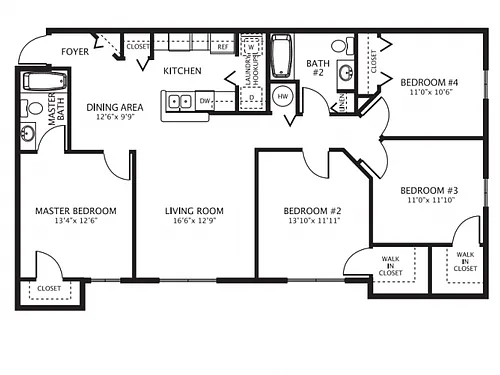 Floor plan 4X2