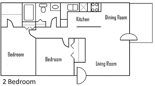 Floor plan Two Bedroom