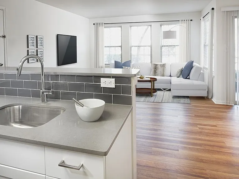 Renovated Package I kitchen and living area
