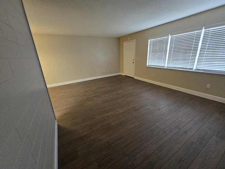 View to front door from living room