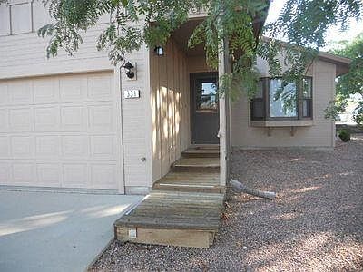 Front entryway with large two car garage.