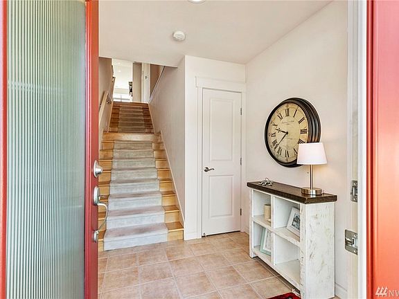 Main floor entry with coat closet and door to garage. Up the stairs to your main living area. 