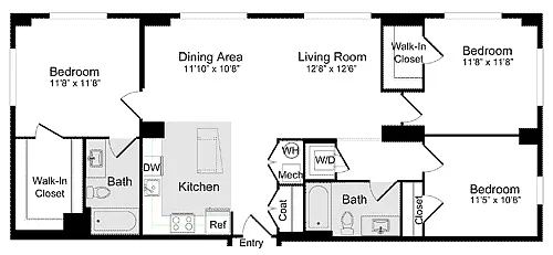 Floor plan D-2 3X2