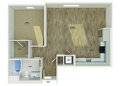 Floor plan A2 Building 150 Income Restricted