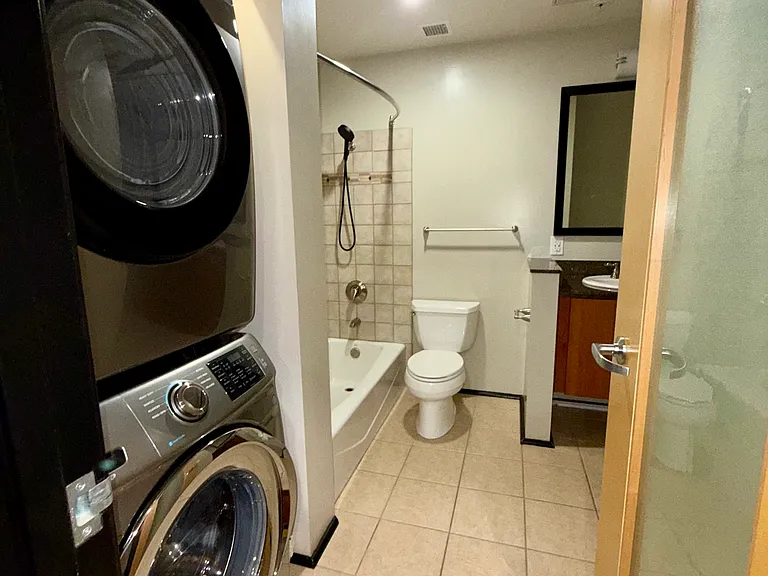 Spacious bathroom and laundry