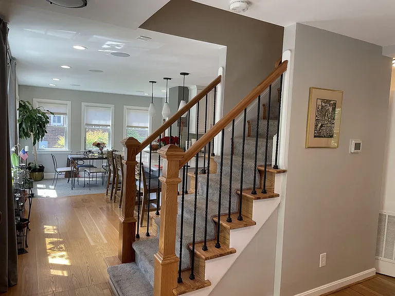View toward the kitchen and dining room.