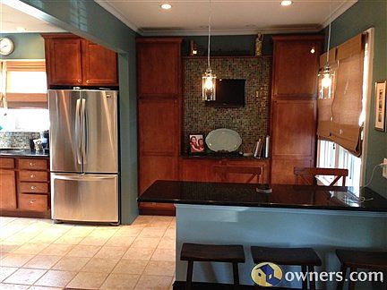 Island and kitchen