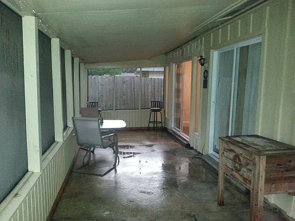 Enclosed back patio