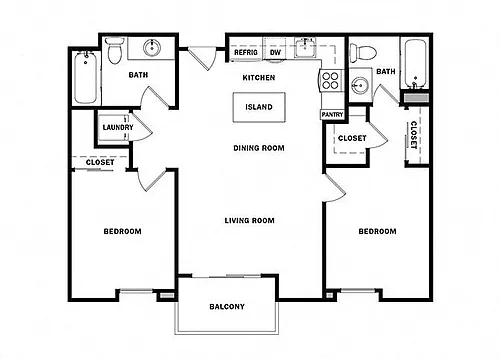 Floor plan 2X2 B