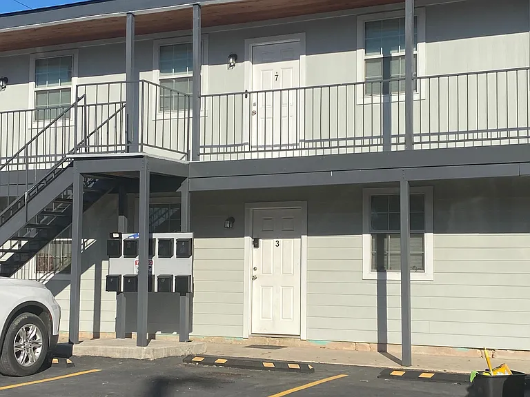 each apartment has its own parking spot - 2 vehicles can fit bumper to bumper