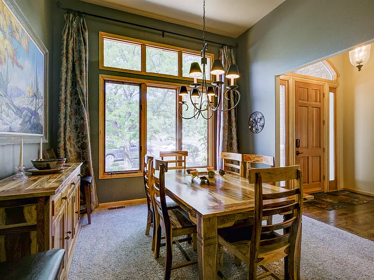 Formal dining room right off the entry way.