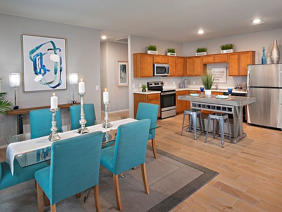 Bright, open dining area