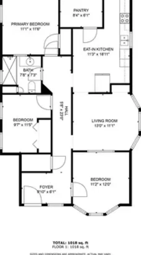3 bed, 1018 sqft, $3,400 — Photo 1