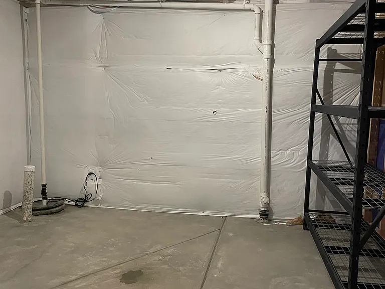 Unfinished area for storage