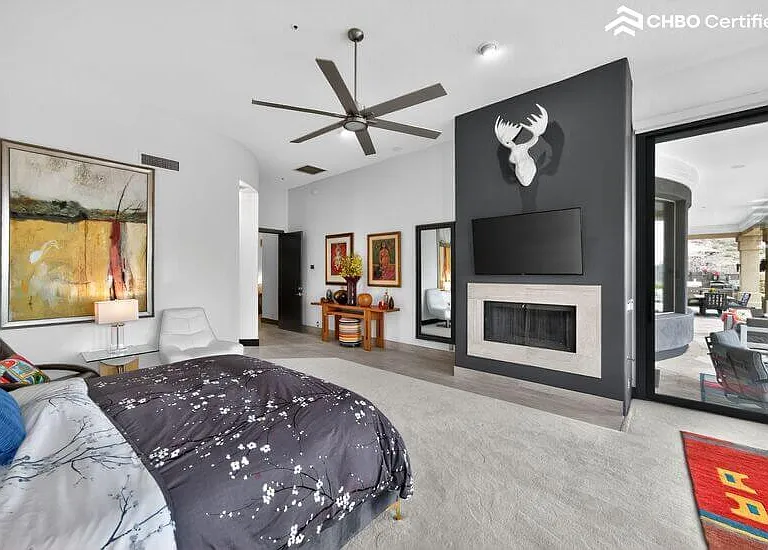 Gas fireplace and smart TV
