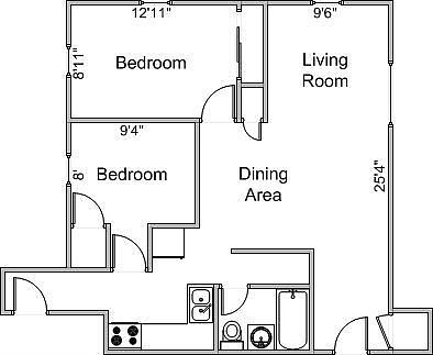 Main Floorplan For 457 1/2 Janesville St