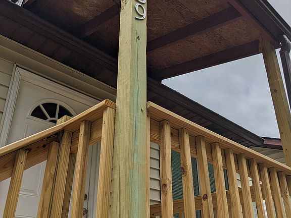 Landing and front door