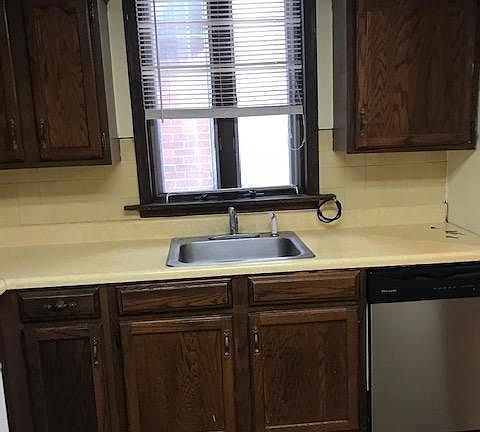 kitchen and dishwasher