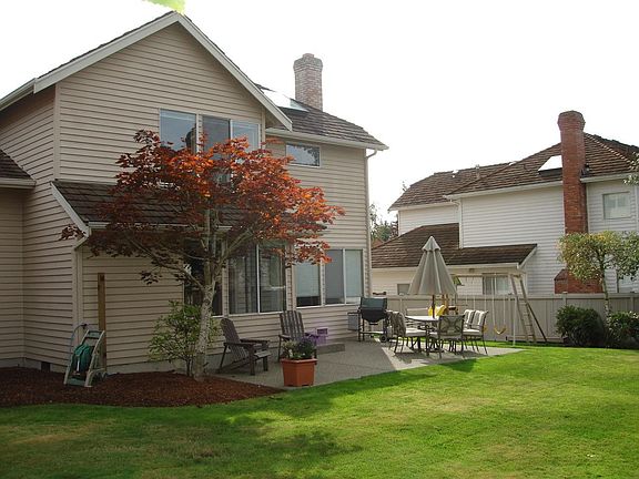 large fenced backyard