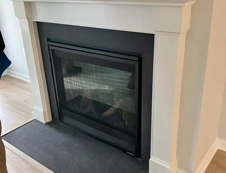 Cozy gas fireplace