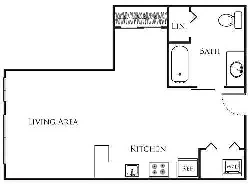 Floor plan Micro Studio - LA
