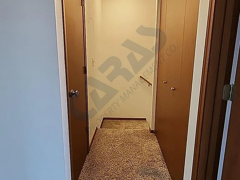 Upstairs hallway with W/D