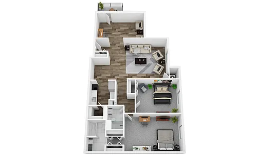 Floor plan 2 Bedroom with Den