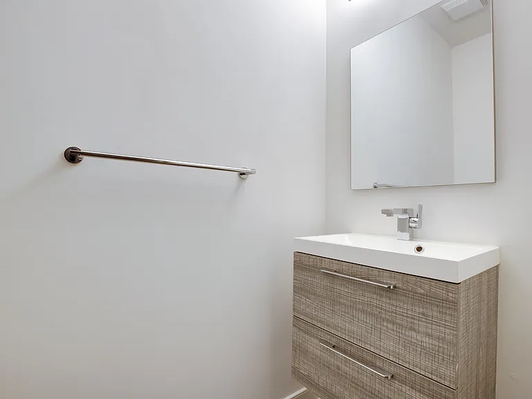 Half bath in two-bedroom