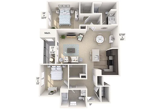 Floor plan B8-1189sq-Black