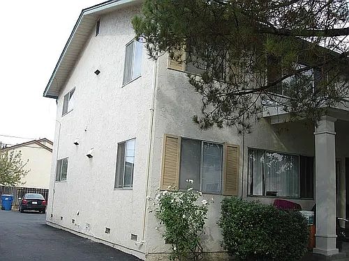 Driveway and left side of the Fourplex