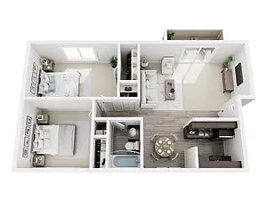 Floor plan The Maple - 2 Bedroom