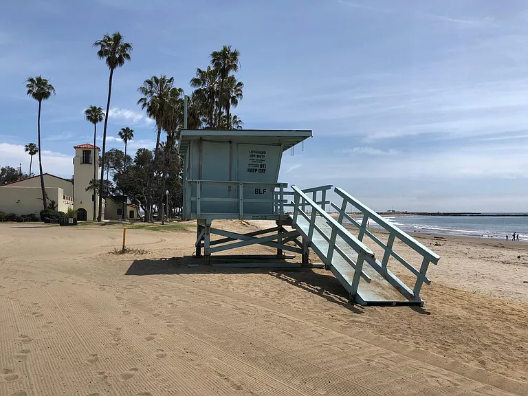 lifeguard tower at Cabrillo Beach oceanside