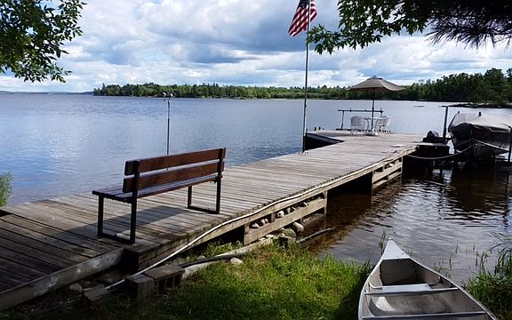 60'+ dock overlooking lake
